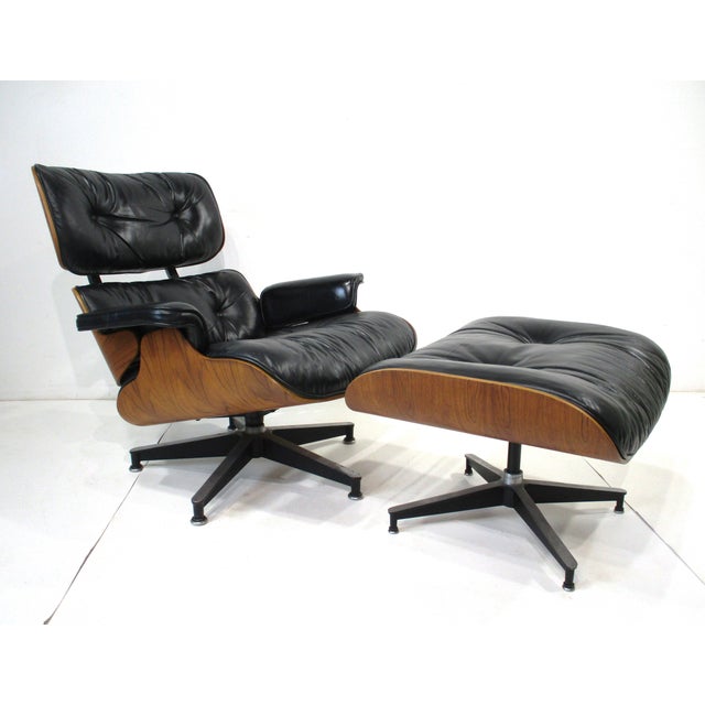 Eames Rosewood Leather 670 Lounge Chair W/ Ottoman Herman Miller For Sale - Image 12 of 12