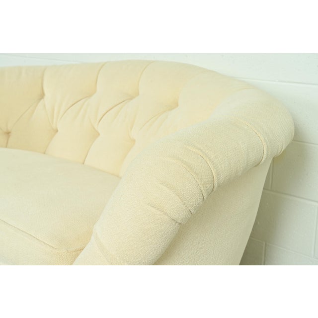 Ivory Baker Furniture Mid-Century Hollywood Regency Tufted Sofa or Loveseat, Circa 1960s For Sale - Image 8 of 14