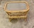 A bamboo, rattan and glass side table designed and produced in Sweden, c. 1950s. Unsigned..