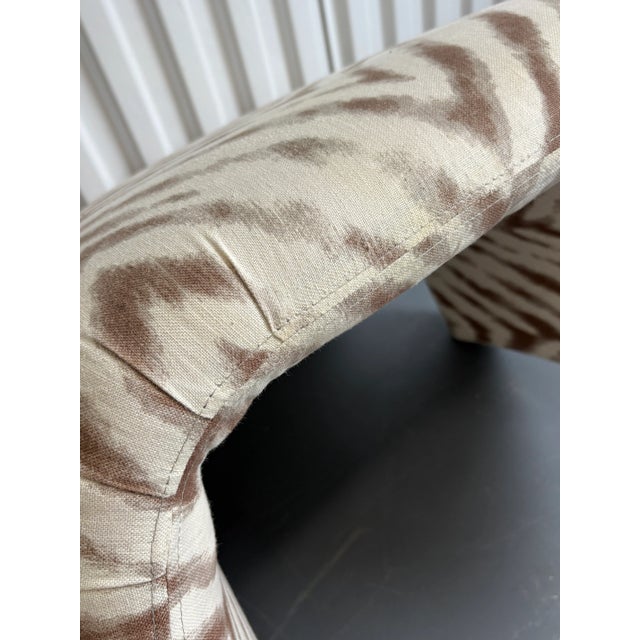 Vintage Upholstered Waterfall Ottomans/ Stools - A Pair For Sale - Image 10 of 12