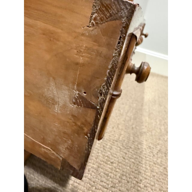 Burnt Umber 19th C Faux Bamboo Mirrored Armoire Wardrobe Cabinet For Sale - Image 8 of 11