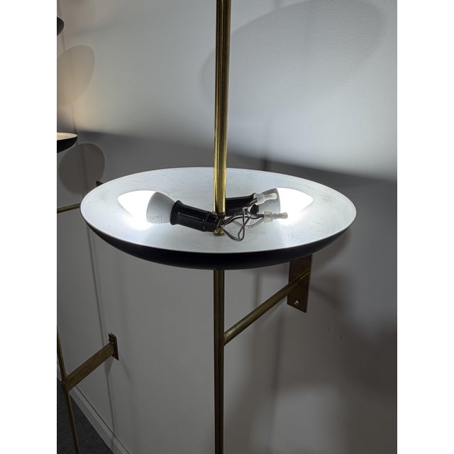 Large Spear-Shaped Brass and Metal Wall Lamps in the style of Stilnovo, 1950, Set of 2 For Sale - Image 13 of 14