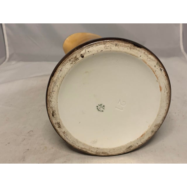 Early 20th Century Limoges Jean Pouyat Hand Painted Tankard: Jester & Parrot For Sale - Image 9 of 10