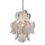 Mazzega Murano Clear & White Petal Chandelier, Italy 1960's For Sale