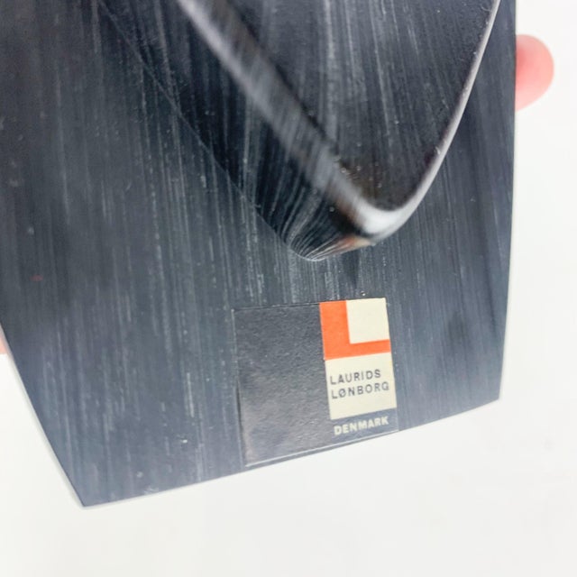 Vintage Mid Century Danish Laurids Lonborg Rosewood Acrylic Crumb Fish Brush For Sale - Image 4 of 11