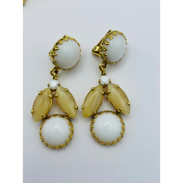 1950s Schreiner New York, Signed Demi-Parure, Necklace & Earrings Set - 3 Pieces For Sale - Image 4 of 8