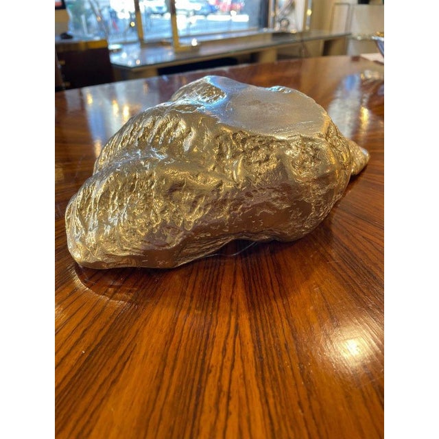 Gold Silver Shell-Shaped Catchall Dish, 1980s For Sale - Image 8 of 13