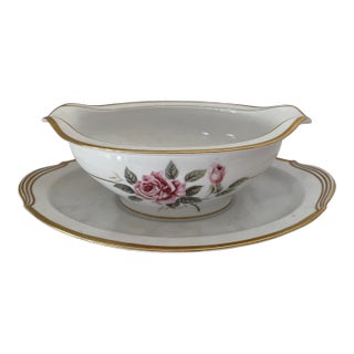 Vintage Porcelain Heritage China Hand Painted Gravy Boat From Japan For Sale