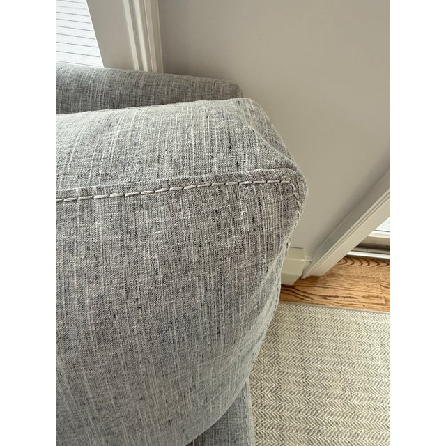 Custom Lee Industries Sofa in Chariot Denim (Performance Fabric) For Sale In Portland, ME - Image 6 of 12