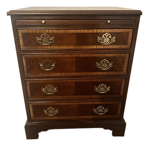 Hickory American Masterpiece Collection Inlaid/Banded Mahogany Chippendale Bedside/Accent Chest Vntage