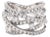 1.1ctw Diamond Twisted Thick Band, 14k White Gold, Ring Size 4.75 For Sale