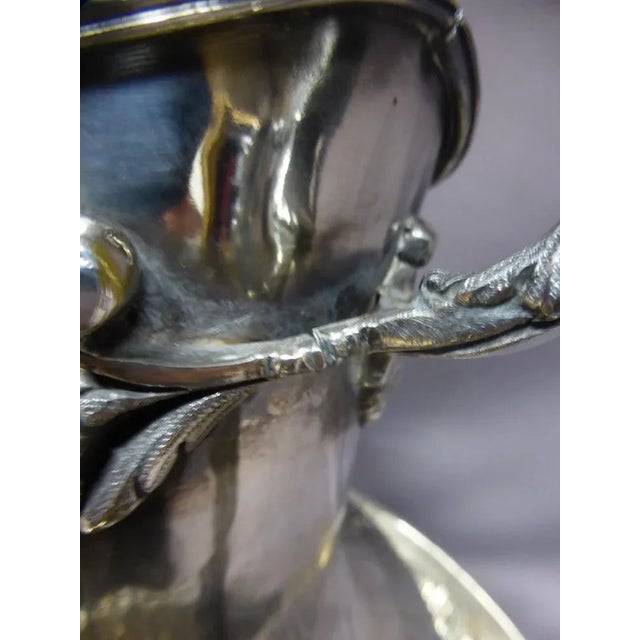 19th-Century Silver-Plated Ewer and Basin, Set of 2 For Sale - Image 6 of 12
