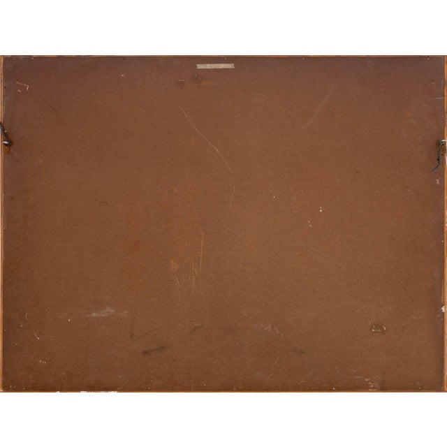 Mid-Century Modern Yellow Painted Wood Mirror For Sale - Image 4 of 4