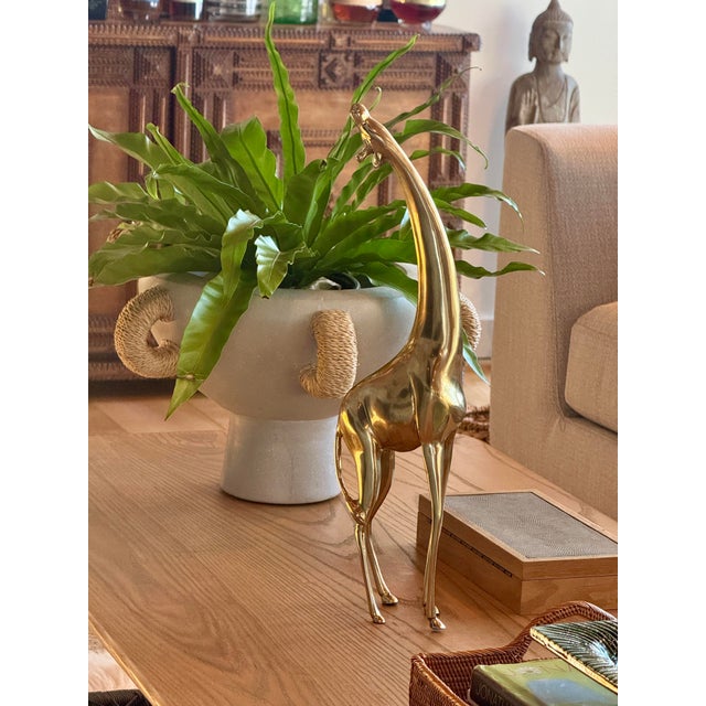 Mid-Century Modern Very Large Vintage Brass Giraffe For Sale - Image 3 of 11