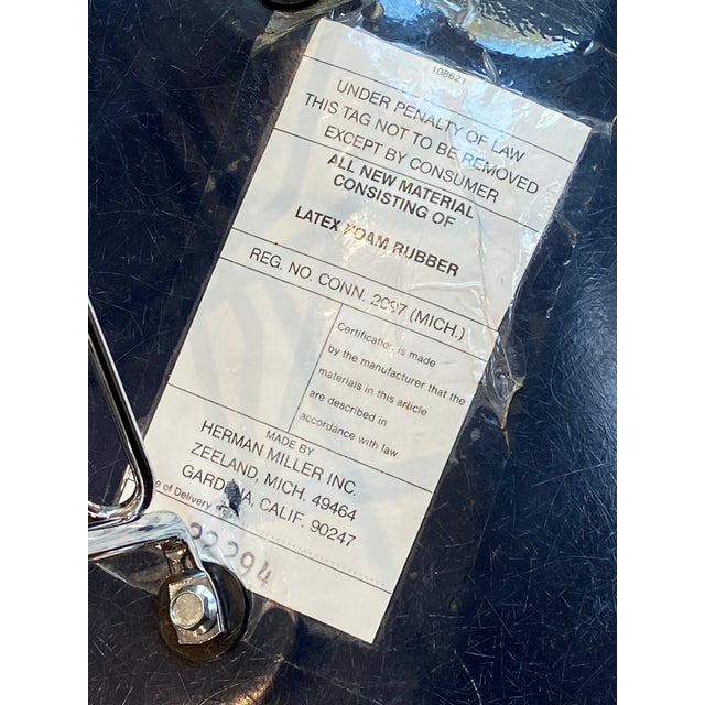 1970s Vintage Blue Vinyl and Fiberglass Chair by Charles and Ray Eames for Herman Miller, 1950s For Sale - Image 5 of 18