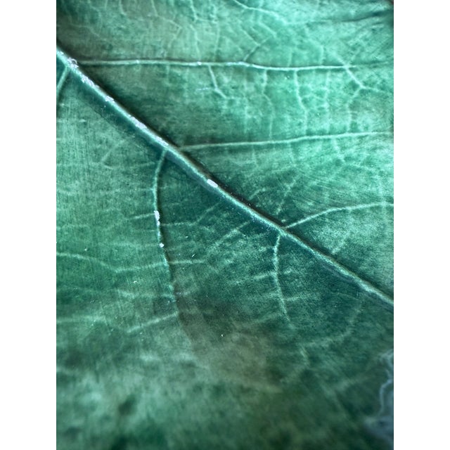 Italian Vietri Foglia Fresca Majolica Leaf Bread or Side Plates-Set of 8 For Sale In Naples, FL - Image 6 of 12