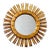 Mid Century Medium Size Giltwood Sunburst Mirror For Sale