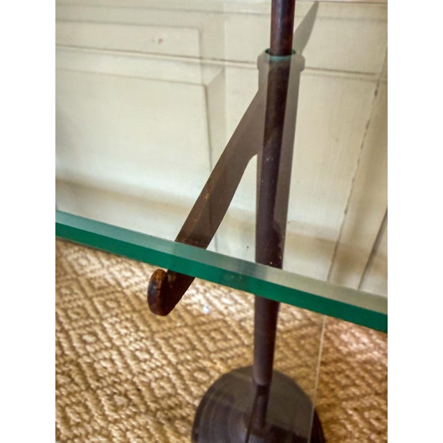 1980s 1980s Cast Iron and Glass Freestanding Bistro Shelf For Sale - Image 5 of 9