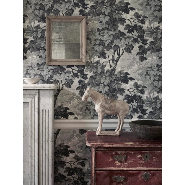 Zoffany Zoffany Richmond Park Wallpaper in Charcoal For Sale - Image 4 of 5
