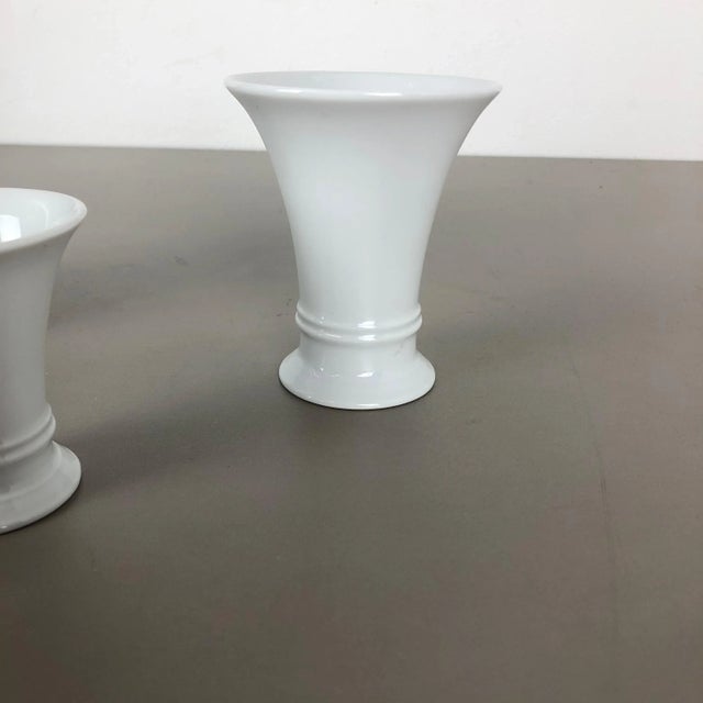 Ceramic Porcelain Op Art Vase Vase by Fürstenberg Ceramics, Germany, 1970s, Set of 3 For Sale - Image 7 of 18