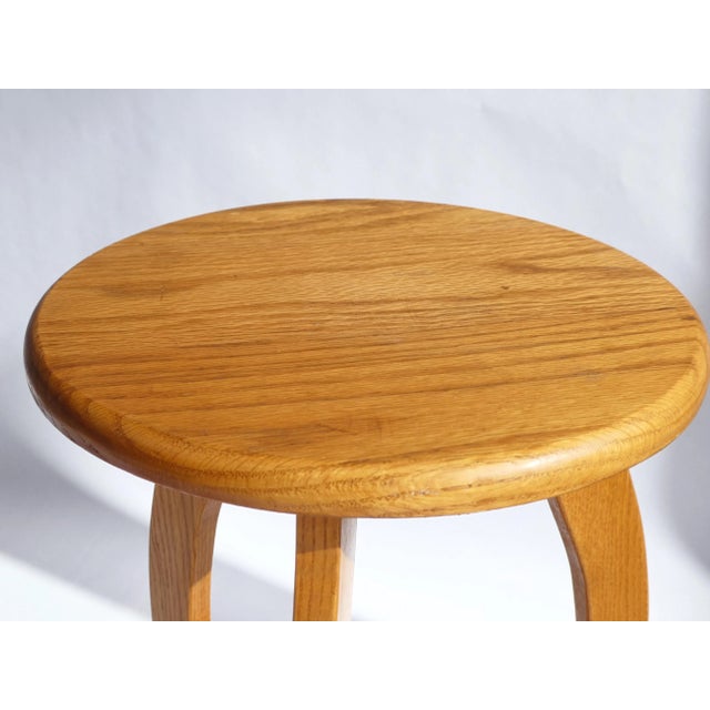 Amsterdam School Two Tiered Oak Plant Stand, 1950s For Sale - Image 9 of 11