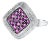 Ruby & Diamond Pave Cocktail Ring 1.15cttw 14K White Gold, Size 6 For Sale