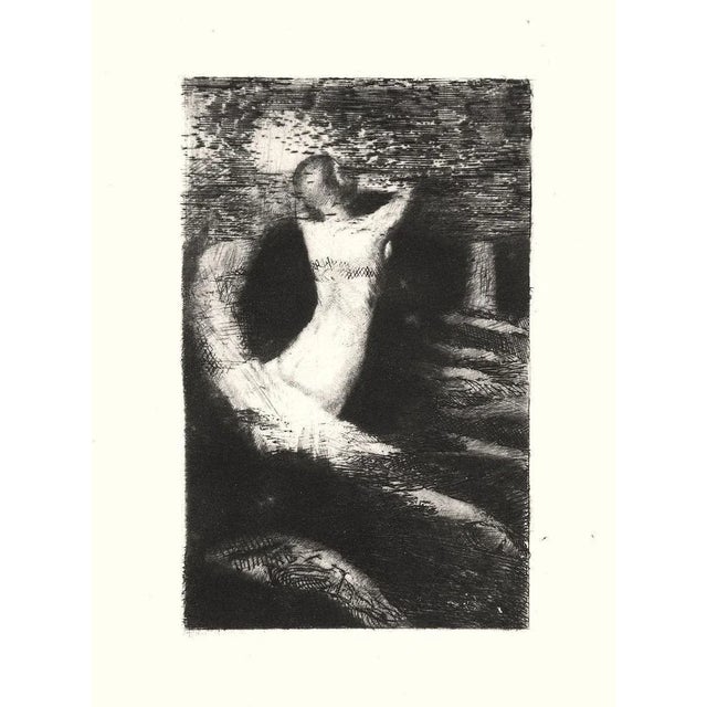 Passage of a Spirit is an original etching, realized by Odilon Redon in 1891, frontispiece for “La Passante”, edition of...