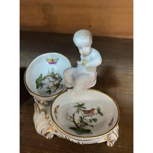 Porcelain Salt Cellars by Rotschild for Herend, Hungary, 1960s, Set of 2 For Sale - Image 14 of 15