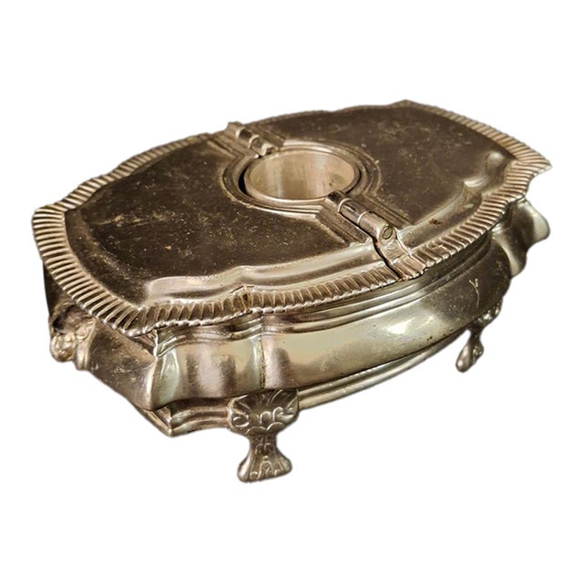 Vintage Silver Plated Havdalah Compendium Spice Box Candle Holder Lions Crest 344 For Sale