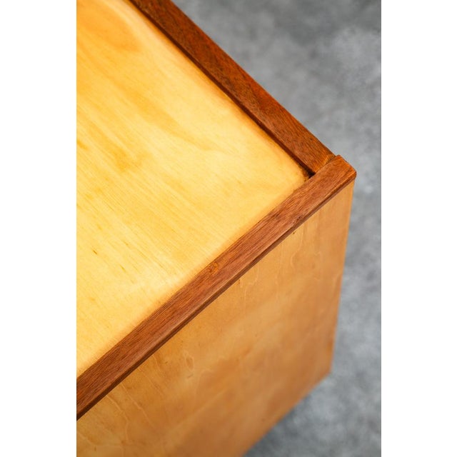 Mid Century Modern Dresser Credenza Birch Walnut Drawer Italian Blonde For Sale - Image 11 of 12