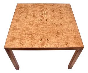 Milo Baughman for Directional American Mid-Century Ash Burl Game Table