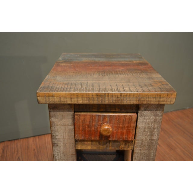 Rustic Bayshore Loft Side Table For Sale - Image 3 of 7