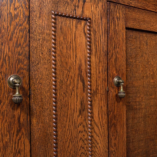 Antique Dining Cabinet, English Oak, Sideboard, Drinks Cupboard, Edwardian, 1910 For Sale - Image 12 of 12