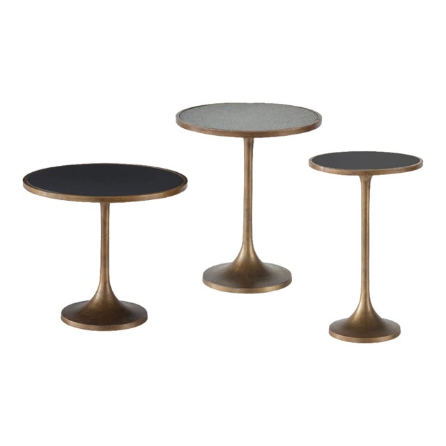 Contemporary Nouveau Bronze Bunching Tables - Set of 3 For Sale