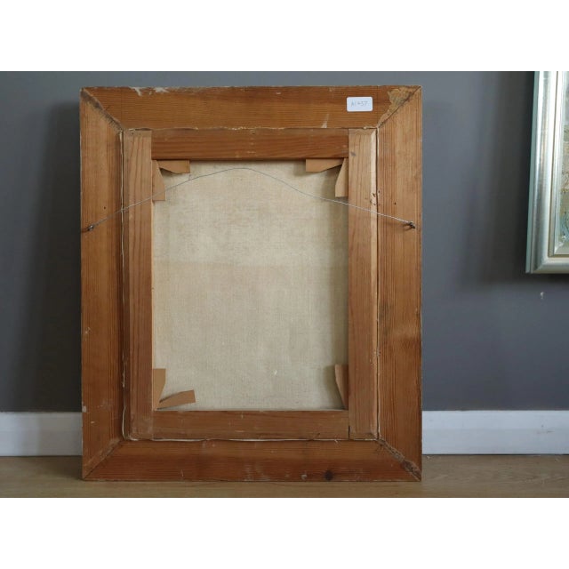 1944 Mid-Century Modern 'Interior With Green Stove' Swedish Original Interior Scene Oil Painting, Framed For Sale - Image 11 of 11