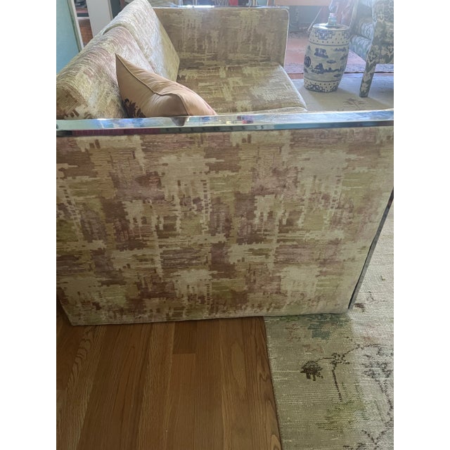 Mid-Century Modern 1960s/70s Chrome Selig Loveseat For Sale - Image 3 of 6