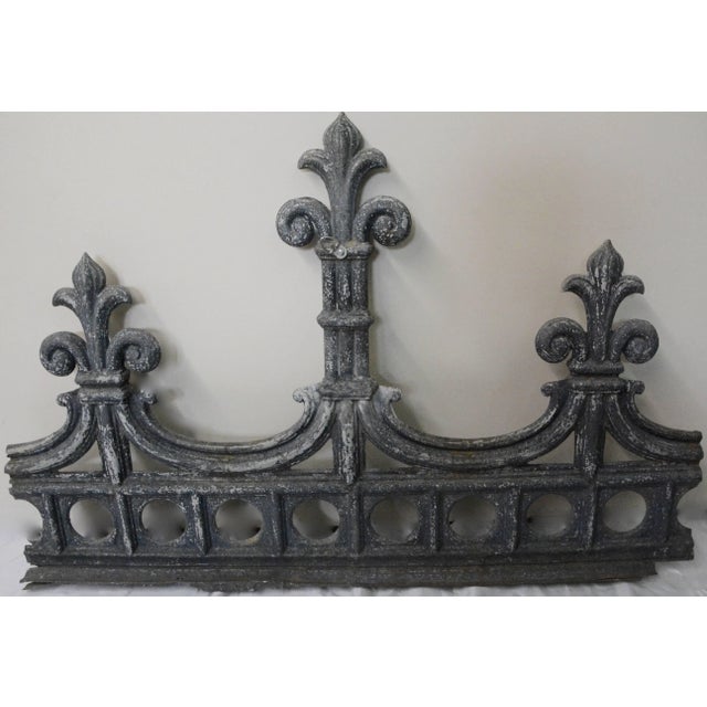 1940s Vintage Zinc Architectural Fragment For Sale - Image 5 of 9