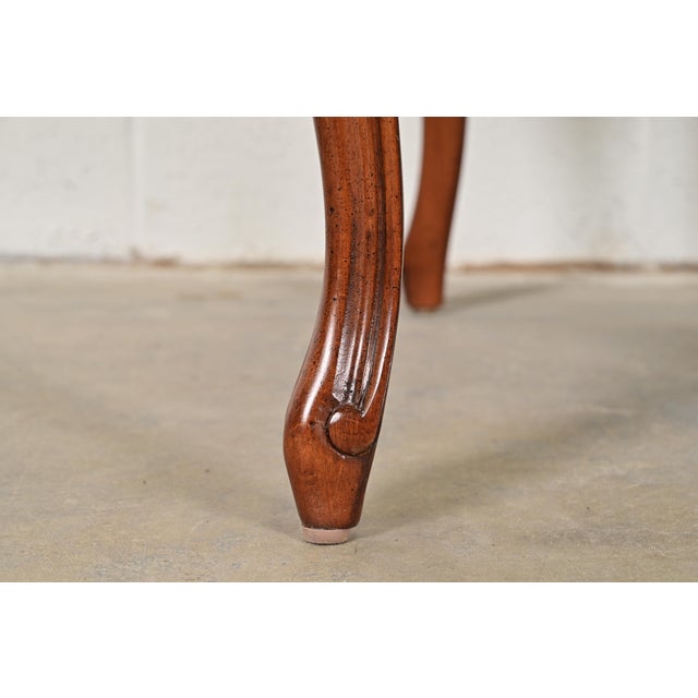 Brown Baker Furniture French Provincial Louis XV Carved Walnut Dining Chairs, Set of Six For Sale - Image 8 of 11