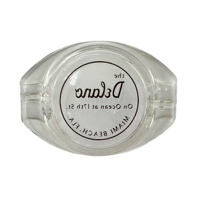 Vintage 5-Star the Delano Hotel Miami Beach Glass Ashtray For Sale - Image 4 of 11