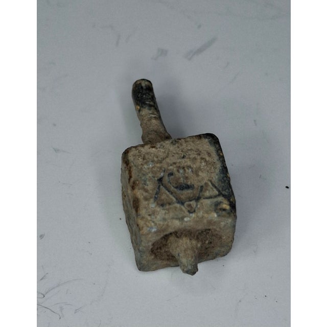 Antique Lead Dreidels Excavated From Uman, Ukraine - Late 19th/Early 20th Century Jewish Hanukkah Artifacts For Sale - Image 15 of 18
