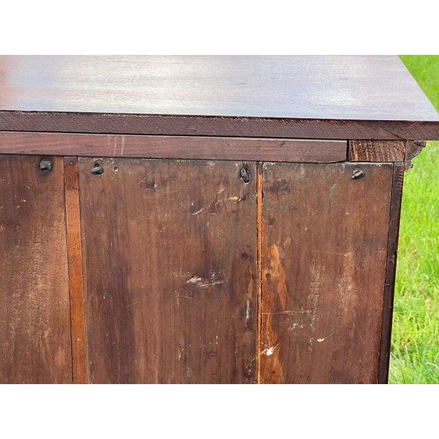 Wood Antique Mahogany Three Drawer Chippendale Chest C. 1820 For Sale - Image 7 of 9