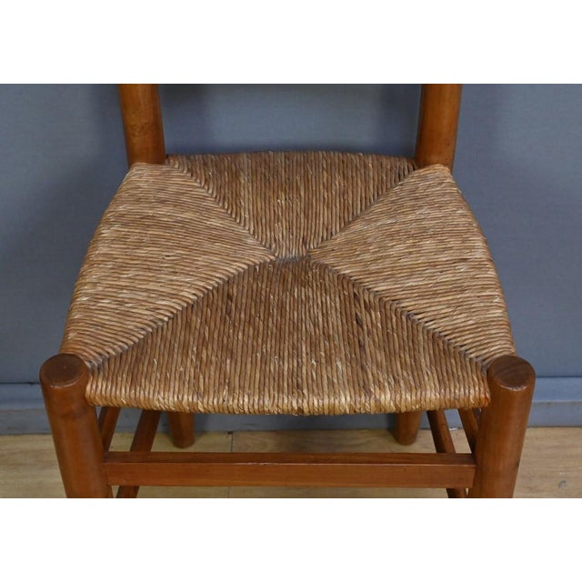 Cherrywood Straw-Seated Chairs Late 19th Century, 1890s, Set of 2 For Sale - Image 11 of 15