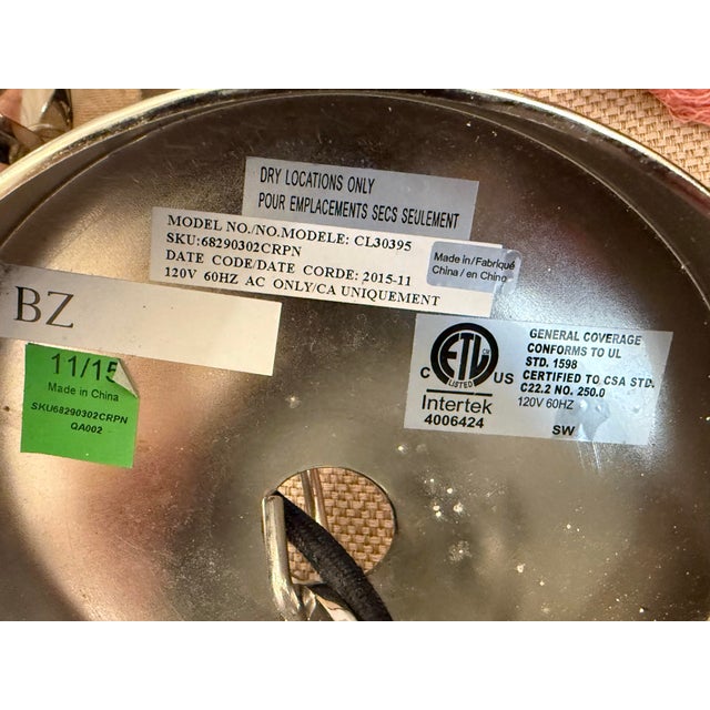 Restoration Hardware Parisian Architectural Clear Glass Poste Pendant For Sale - Image 12 of 12