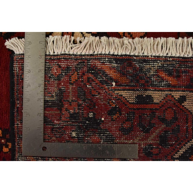 Baloch Rug 7’5” X 11’3” Red Wool Vintage Traditional Hand-Knotted Carpet For Sale - Image 14 of 14
