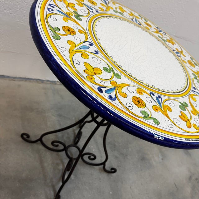 Hand-Painted Outdoor Table, Italy, 1970s For Sale - Image 10 of 18