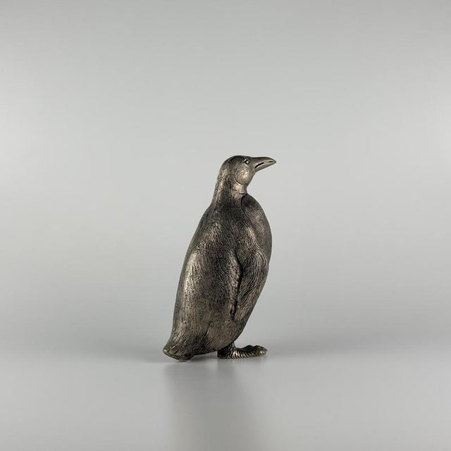 Silver-Plated Brass Penguin Sculpture from Gucci, Italy, 1970s For Sale - Image 3 of 16