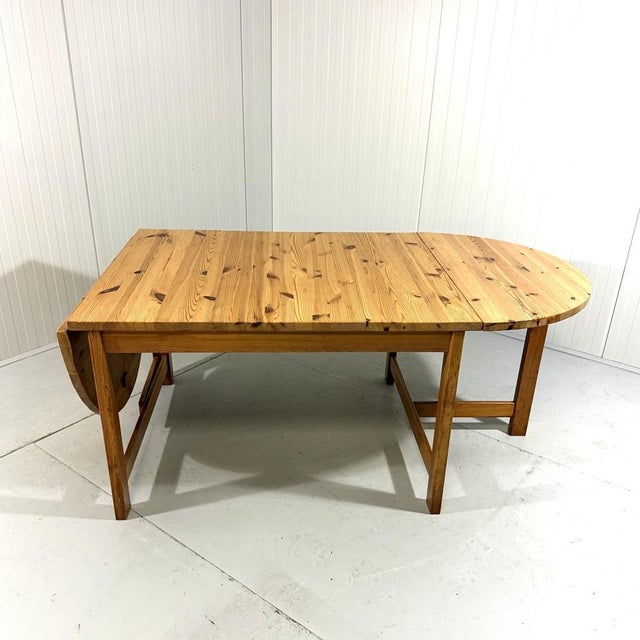 1970s Large Drop-Ear Dining Table attributed to Karin Mobring for Ikea, 1970s For Sale - Image 5 of 18