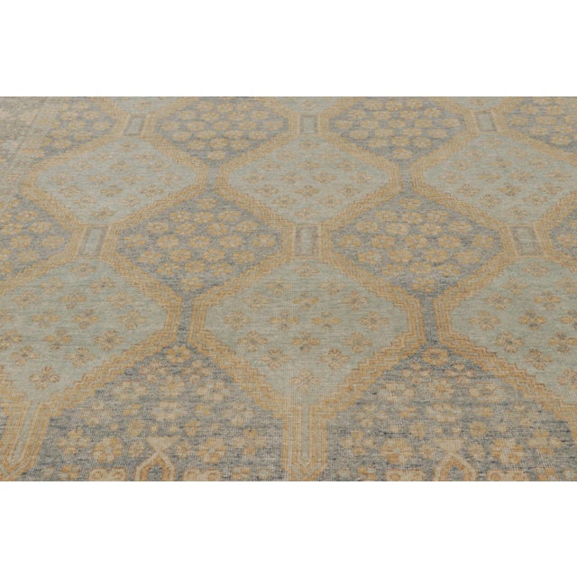 Rug & Kilim Rug & Kilim’s Persian Afshar-Inspired Distressed Rug, Geometric Patterns in Blue For Sale - Image 4 of 10