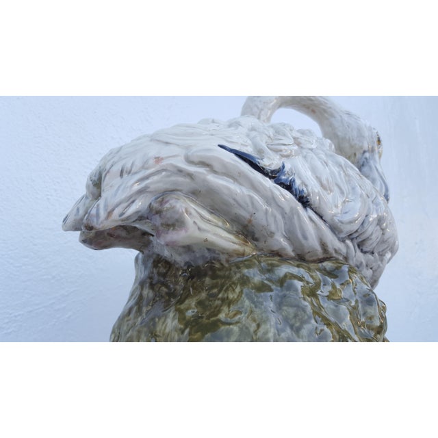 1975 Signed "The Townsends " Ceramic Glaze Flamingo Sculpture Chairish