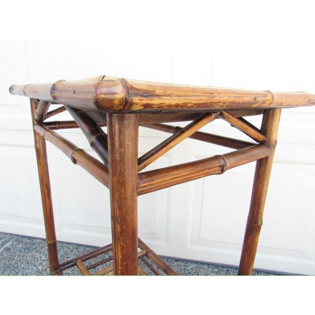 Antique English Bamboo Table For Sale - Image 9 of 17